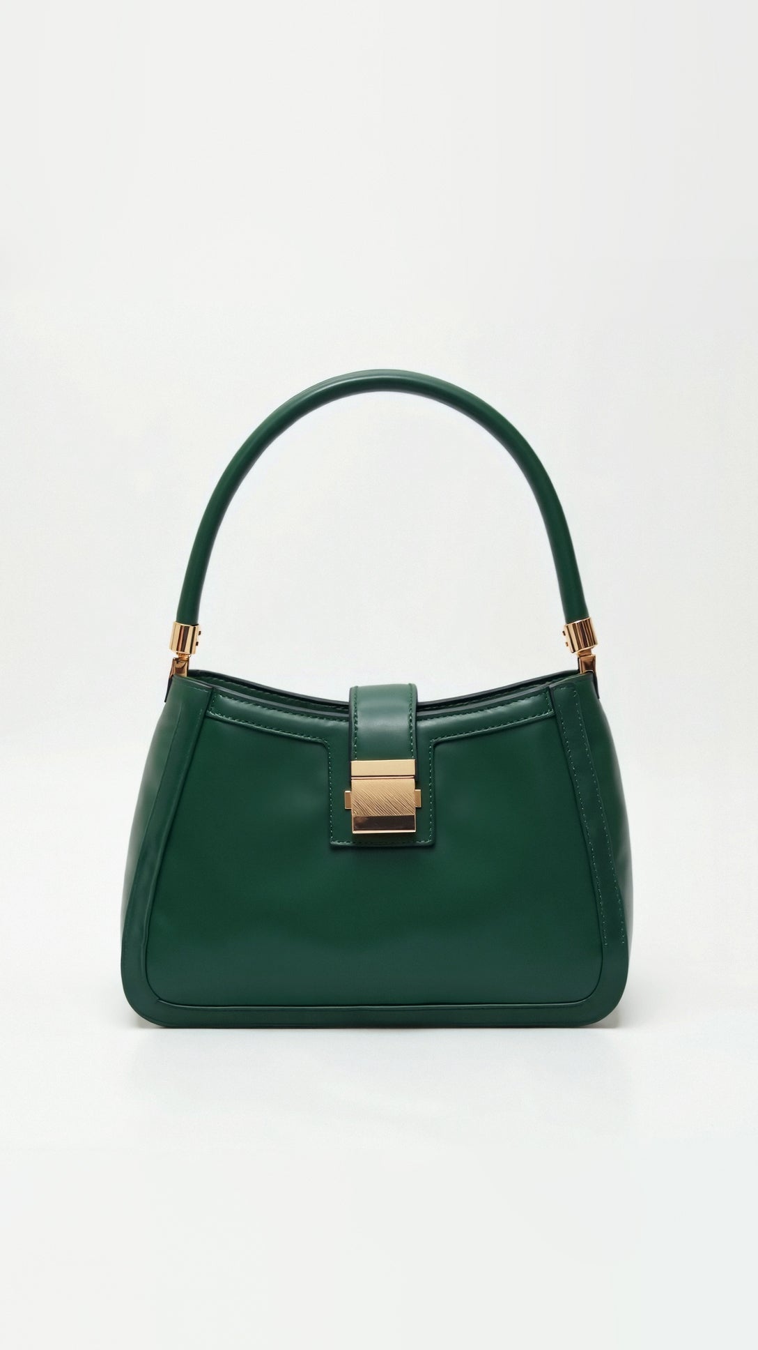 Black Shoulder Bag for Women – Elegant PU Leather with Gold Hardware, Structured Design and Spacious Interior 1