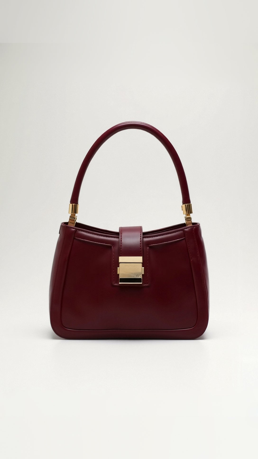Black Shoulder Bag for Women – Elegant PU Leather with Gold Hardware, Structured Design and Spacious Interior 2