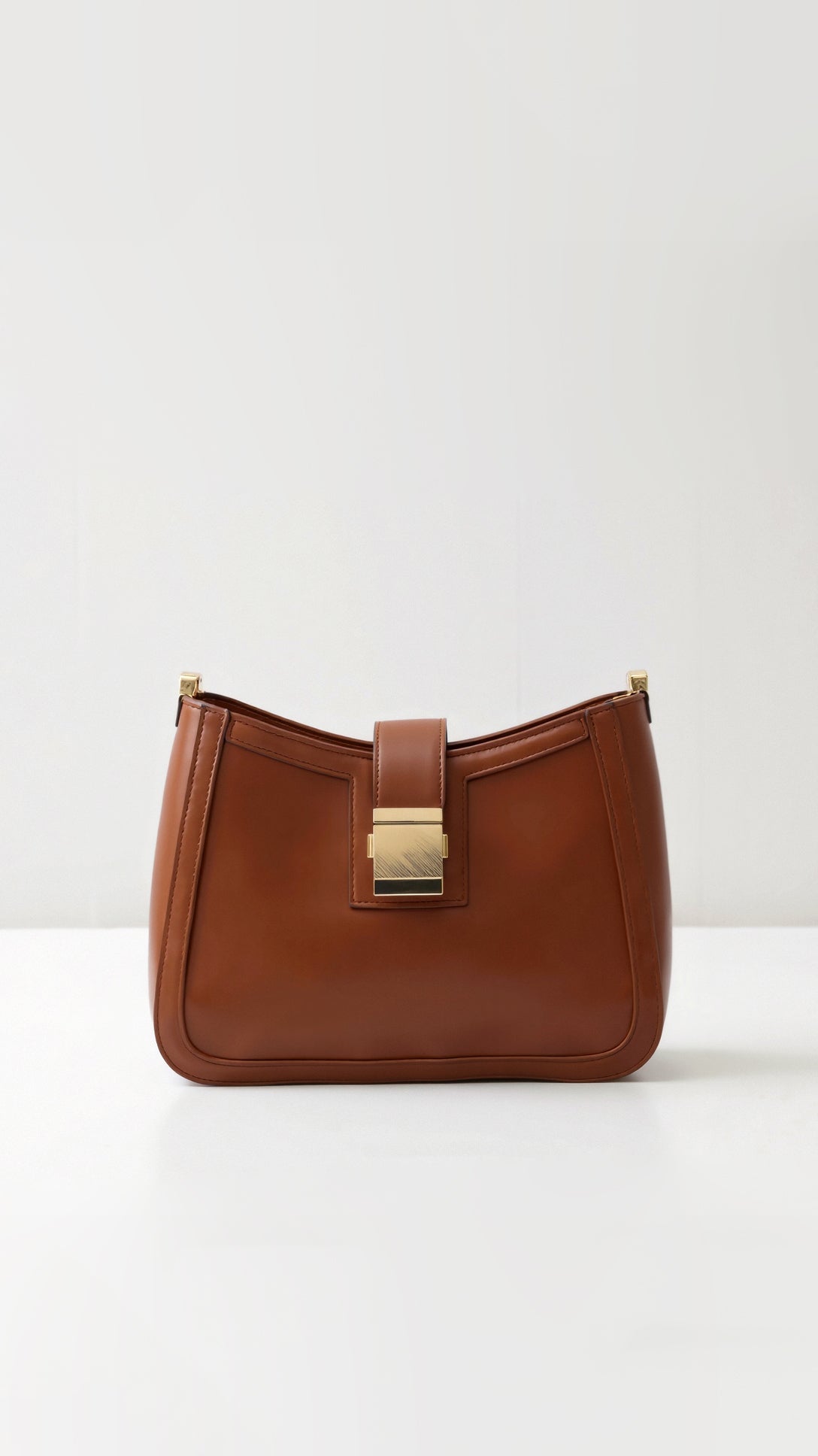 Black Shoulder Bag for Women – Elegant PU Leather with Gold Hardware, Structured Design and Spacious Interior 3