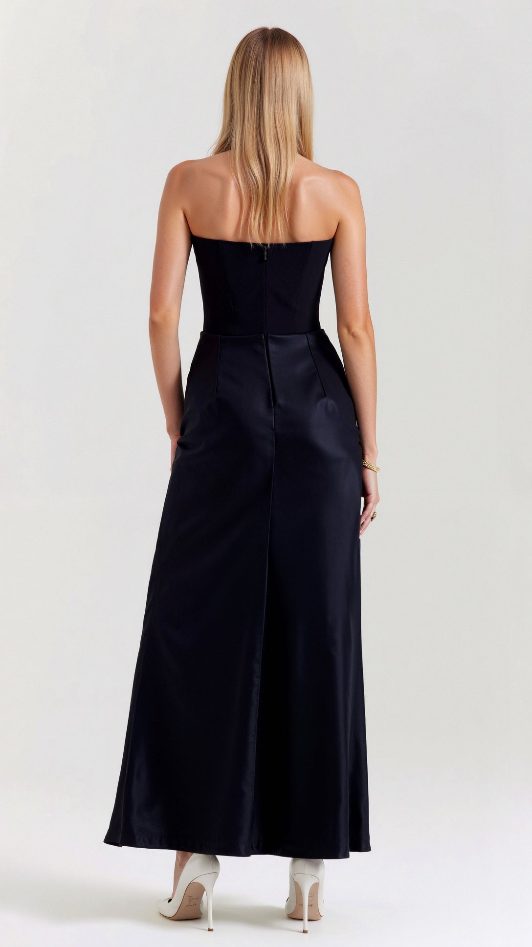 Elegant Strapless Black Maxi Dress for Women with Mermaid Silhouette and Fitted Bodice – Long Dress for Special Occasions 1