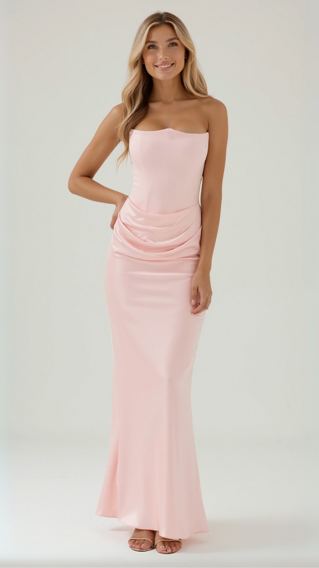 Elegant Strapless Black Maxi Dress for Women with Mermaid Silhouette and Fitted Bodice – Long Dress for Special Occasions 3