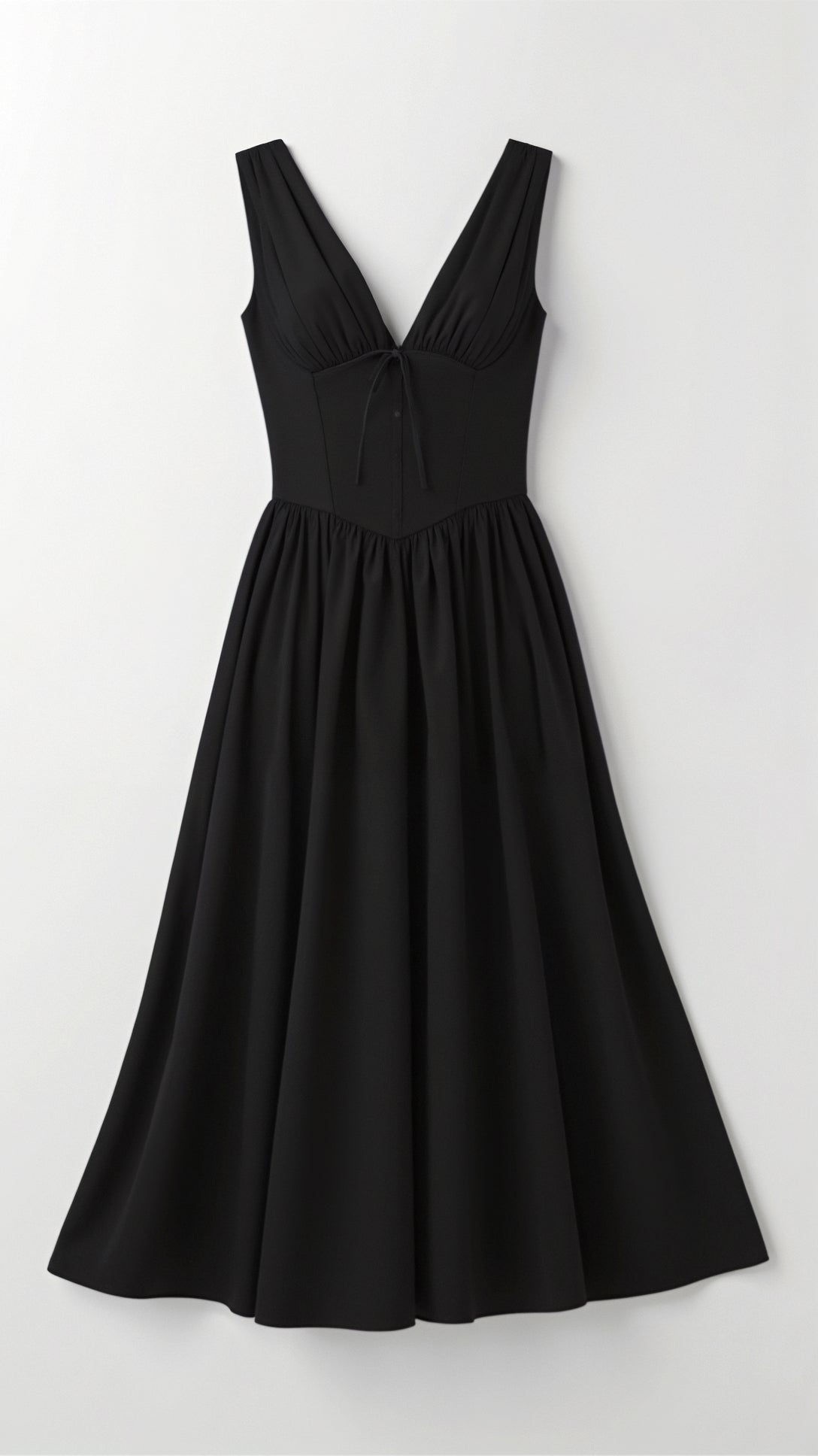 Jade Lace-Up Midi Dress for Women – Elegant A-Line Summer Dress with Ruched Bustier and Sweetheart Neckline 5