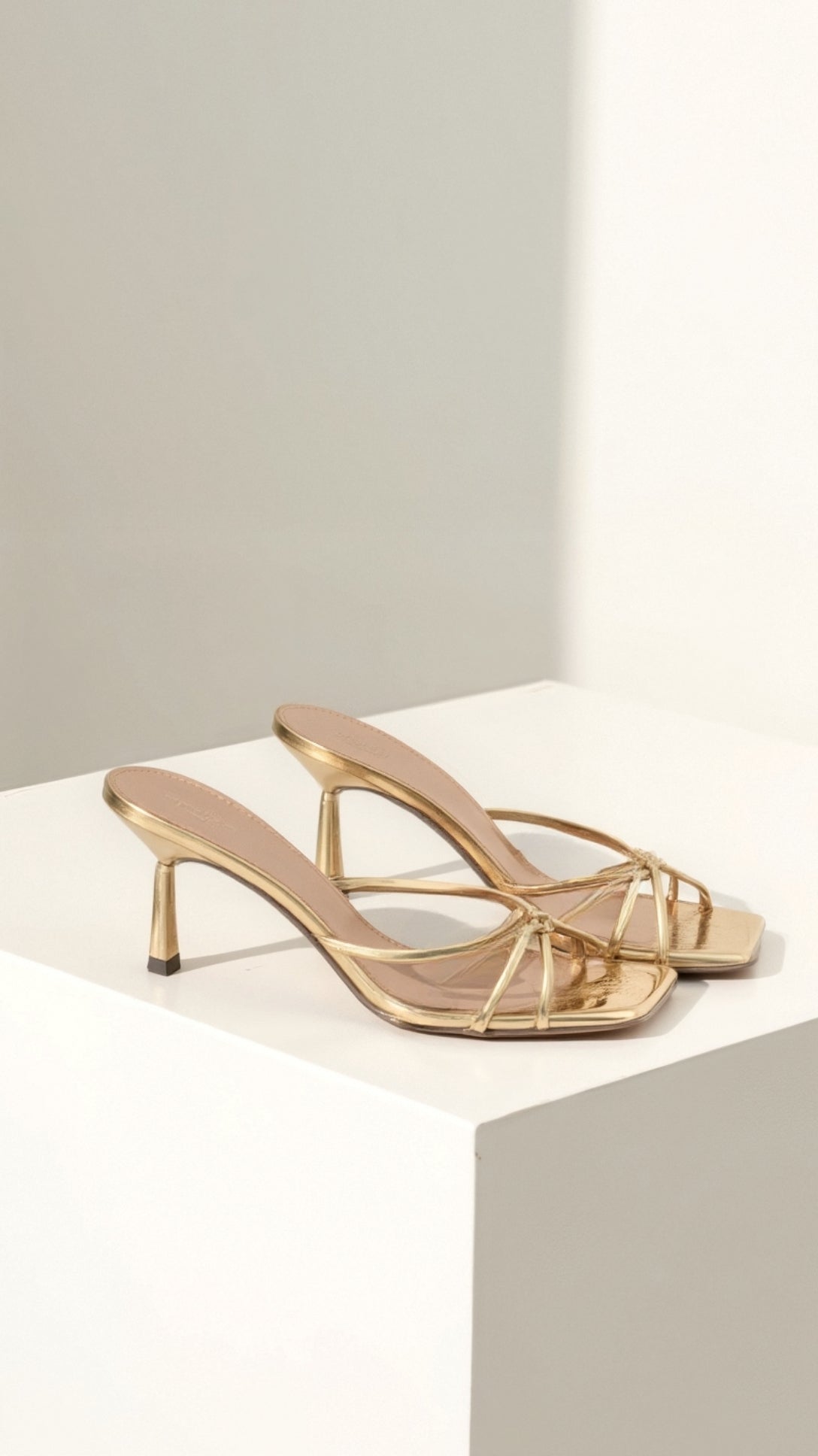 Stylish Knotted Mules Shoes with Elegant Metal Straps – Comfortable Low Block Heel and Square Toe Design 2