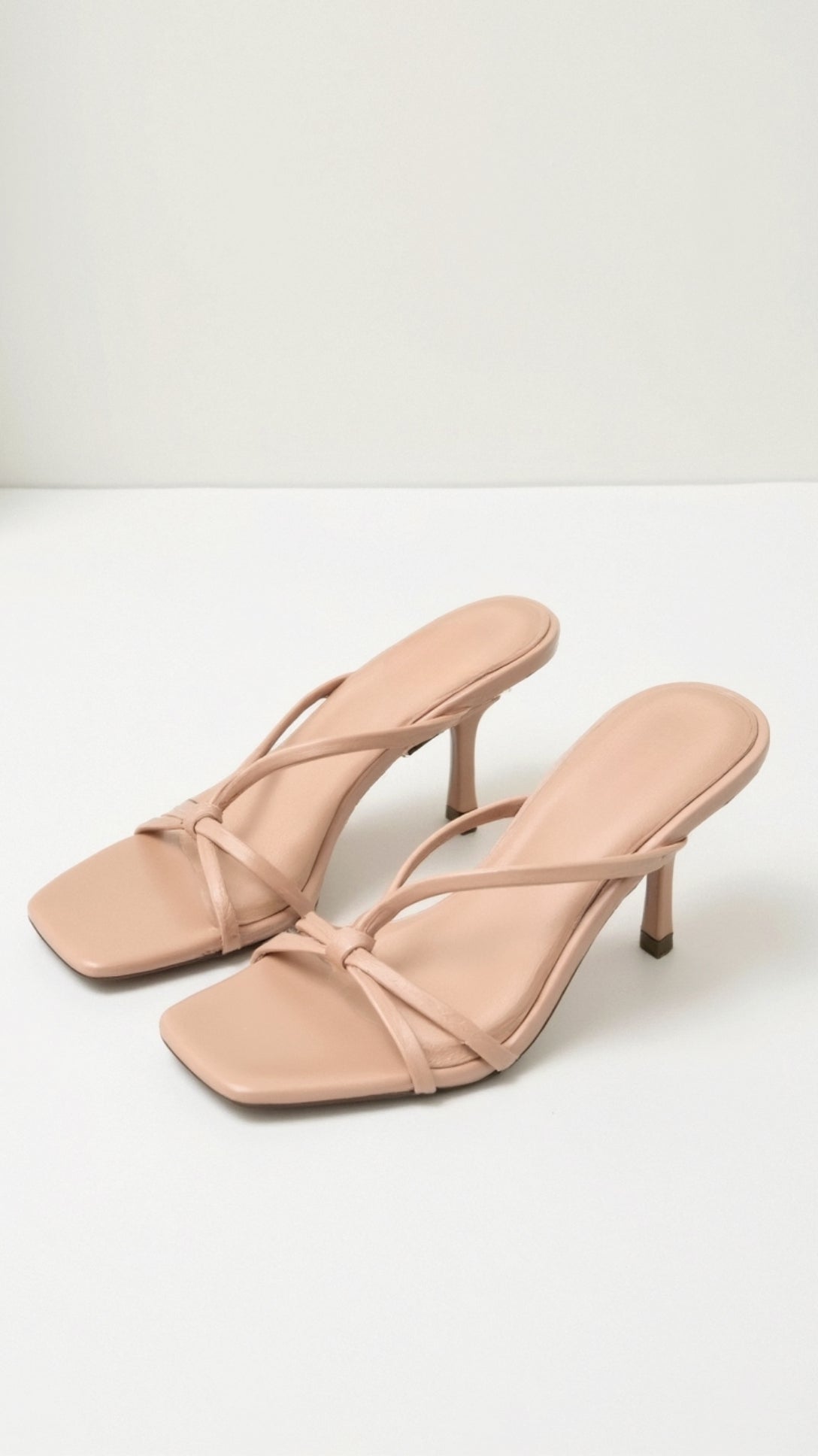 Stylish Knotted Mules Shoes with Elegant Metal Straps – Comfortable Low Block Heel and Square Toe Design 8